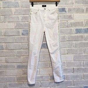 7 For All Mankind Women's Skinny Jeans - White